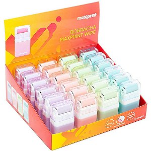 Borracha Colorida Wipe TONS Pastel Caixa com 24