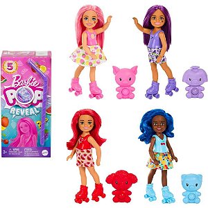Barbie Reveal Chelsea POP - Série de Frutas - Caixa com 04