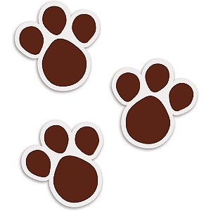 Adesivos Decorados Páscoa Patinhas Marrom Grande Pacote com 12