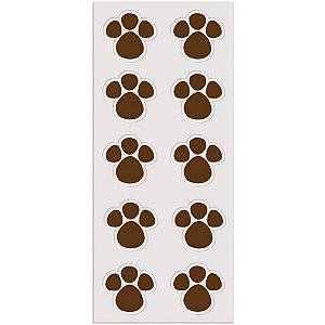 Adesivos Decorados Páscoa Patinhas Redondo  PCT com 30