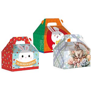 Embalagem para Doces Páscoa Maleta M 12X8X12CM Sortida com 10 Unidades