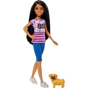 Barbie Family Ligaya Stacie AO Resgate - Boneca com Acessórios e Cachorrinho
