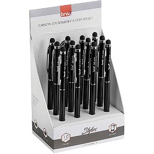 Caneta Esferografica Metalica Prime Touch 1,0 M Preta - BRW