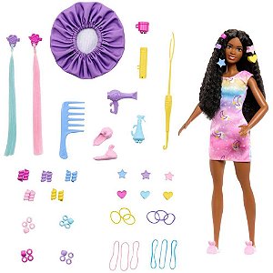 Barbie Family Brooklyn Conjunto de Penteado - Mais de 50 Peças para Criar Estilos