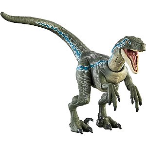 Boneco e Personagem Jurassic WORLD Hammond Velociraptor Blue