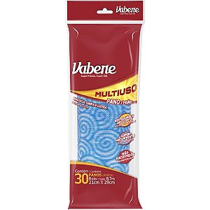 Pano Multiuso 21X29CM Azul com 30 Unidades