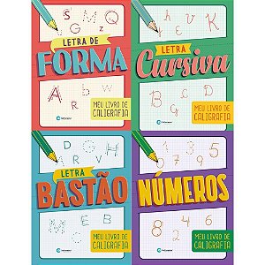 Livro Caligrafia Divertida 16 Páginas 20X27CM Pacote com 08