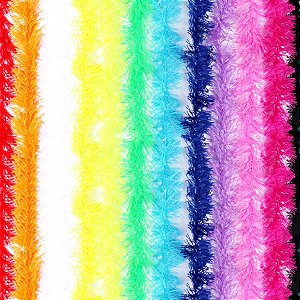 Kit 05 Marabú Pluma Com Brilho Festa Formatura Casamento