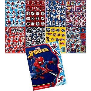 Adesivos Decorados SPIDER-MAN 8 Folhas - Modelo 770 Sortido
