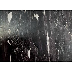 Papel de Parede Plástico Adesivo 45CMX10M Marmore Preto