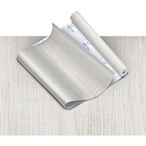 Papel de Parede Plástico Adesivo Madeira Pátina Branco 45CM X 10M