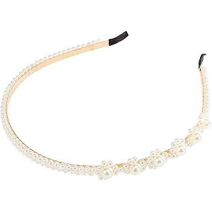 Acessório para Cabelo Tiara Pérola Charme Pacote com 5