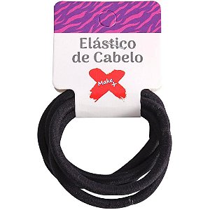Acessório para Cabelo Elástico Preto Blister com 5 Pacote com 12