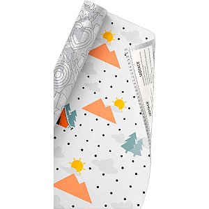 Papel de Parede Plástico Adesivo 45CM X 10M Camping 0,80