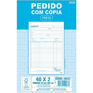 Impresso Talão de Pedido 1/18 2 Vias 40 Folhas Pacote com 20