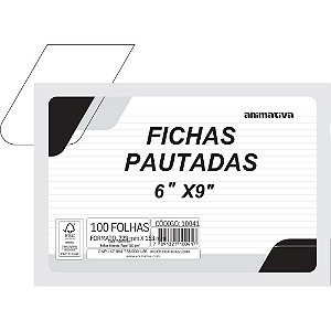 Ficha Pautada 6X9 229X153MM Pacote com 100