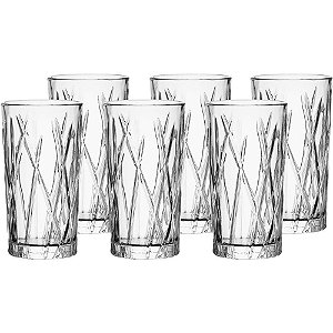 Copo de Vidro LONG DRINK Santorini 260ML Jogo com 6 Peças