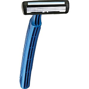 Barbeador Descartável BIC 3 Acqua Azul - 3 Lâminas, 12 Blister com 2 Unidades