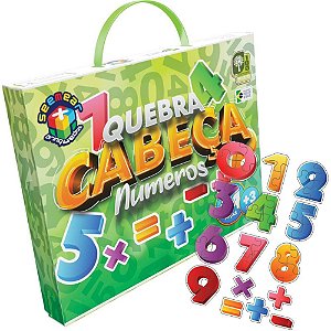 QUEBRA-CABEÇA Madeira Numeros e Operacoes 44 Peças