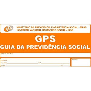 Impresso Previdência Social Carnê GPS 12X2 Vias 84X110MM - Pacote com 10