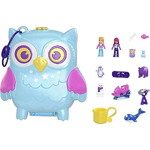Polly Pocket Micro Festa Pijama da Coruja NA Neve