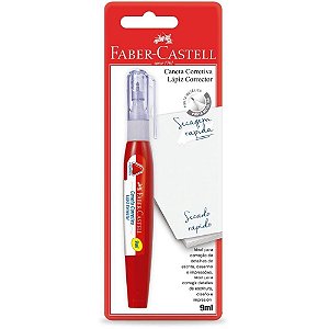 Caneta Corretiva 9ML Ponta Metálica Cartela Caixa com 12