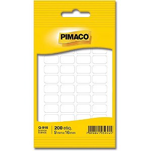Etiqueta Retangular Q-916 Branca Multiuso 9X16MM - Cartela com 200