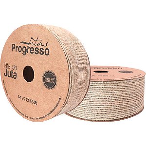 Fita ARAMADA de Juta 38MM X 10M - CRU Natural