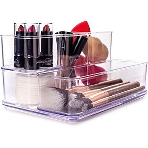 Organizador Encaixável KIT com 6 Peças 21,9X14,6X11,1CM