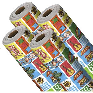 TNT Estampado 1,40M 40G Criancas Juninas Rolo com 25M