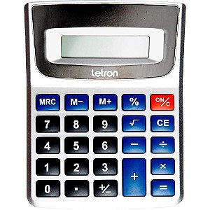 Calculadora de Mesa 12 Dígitos Prata Duo com Bateria