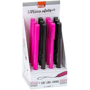 Lapiseira Infinita 5MM PRETA/ROSA - Display com 12 Unidades