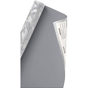 Papel de Parede Plástico Adesivo 45CM X 10M Cinza 0,80 Leotack Leoarte
