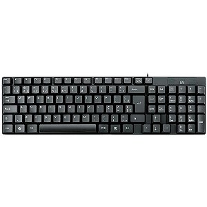 Teclado USB Compacto PS2 Preto