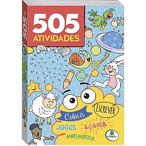Livro Infantil Colorir 505 Atividades com Glitter 15X22CM 288 Páginas