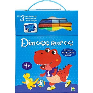 Livro Infantil Colorir Mágico Dinossauro com Caneta - 80 Páginas