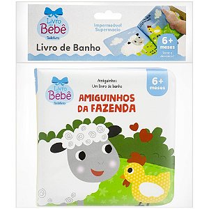 Livro para Banho Amiguinhos da Fazenda 15X15CM