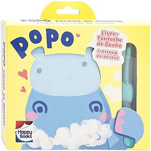 Livro para Banho Fantoche Popo Escova 13X13 AZ