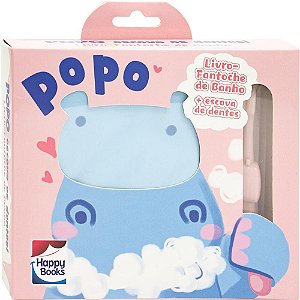 Livro para Banho Fantoche Popo Escova 13X13CM