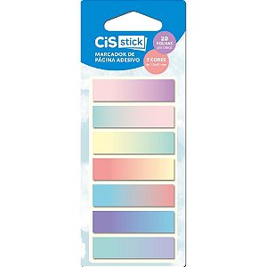 Bloco Marcador de Página Adesivo CIS ST0206 - 7 Modelos Decorados com 20 Folhas