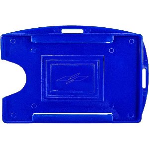 Protetor para Crachá Rígido Azul Royal 54X86MM - Pacote com 10