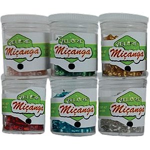 Miçanga Potes 5G Grande Sortidos - Pacote com 06