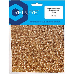 Miçanga Rosa Transparente 40G Grande