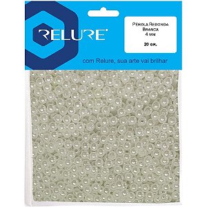Pedraria Pérola com Furo 4MM 20G. Creme
