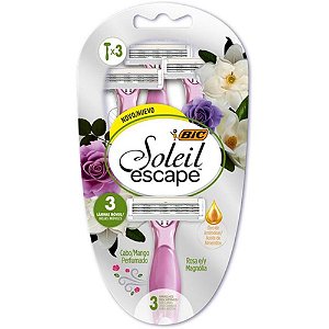 Barbeador Descartável BIC Soleil Escape com 3 Lâminas - Blister com 3