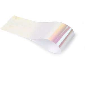 Fita Poli Lisa Plástica Nacarado Branco 18MM X 25M Pacote com 04