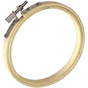 Bastidor de Madeira com Tarraxa 10CM para Bordado e Artesanato