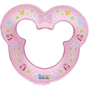 Mordedor Infantil Minnie Contorno com água Rosa