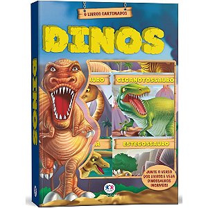 Livro Brinquedo Ilustrado BOX Dinos com 6 Mini Livros