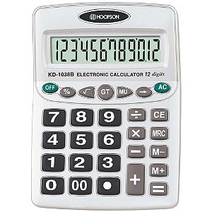 Calculadora de Mesa 12 Dígitos a Pilha